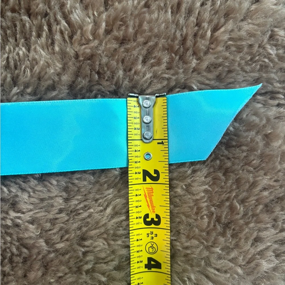 Elegant Turquoise Sash with Rhinestone Detailing